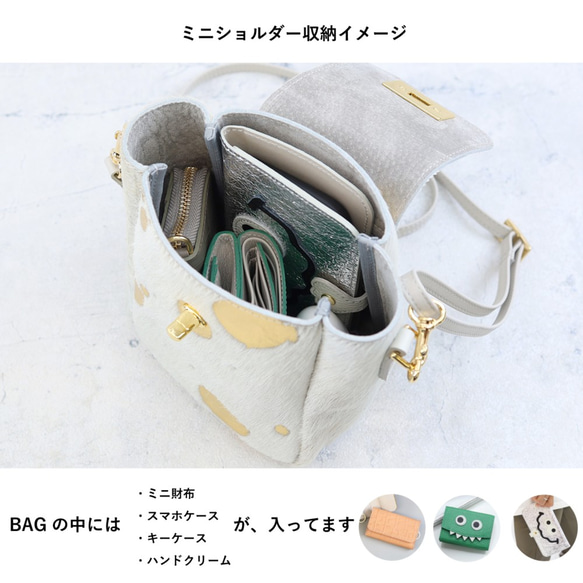 [Metallic Peke Peke bag / 4 colors] 想要展示給別人看 / 高級輕便優雅外觀的迷你單肩包 第4張的照片