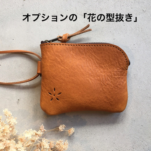 革ひも付きコインケース(レッド) 小銭入れ・コインケース