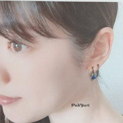 3色スワロの2ホールピアス/ノンホールピアス/イヤーカフ/軟骨ピアス 13枚目の画像