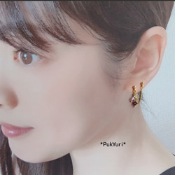 3色スワロの2ホールピアス/ノンホールピアス/イヤーカフ/軟骨ピアス 14枚目の画像