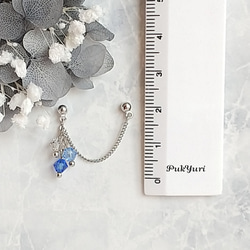 3色スワロの2ホールピアス/ノンホールピアス/イヤーカフ/軟骨ピアス 12枚目の画像