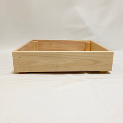 【送料無料】国産ひのき　正方形の木箱　浅型　木箱 3枚目の画像