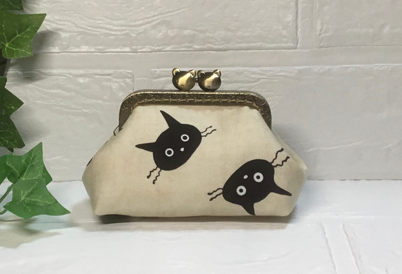 ❤みけねこ屋本舗さま❤お金収入増加のお財布❤ ちょっと大きめ がま口 がまぐち 財布 小物入れ カード入れ 化粧