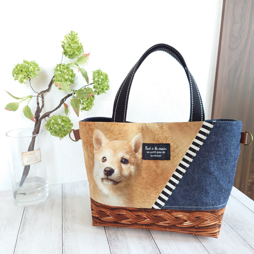 かわいい♡チワワちゃん トートバッグ☆リメイクデニム - メルカリ