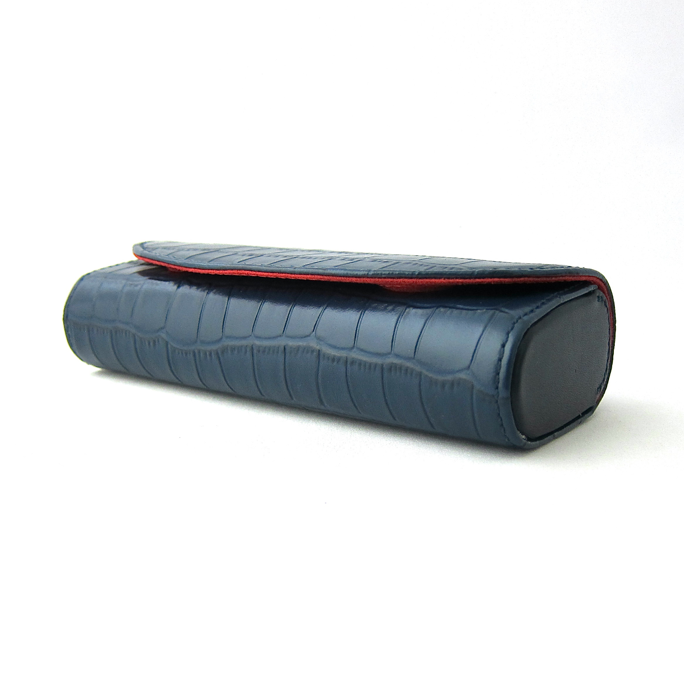 メガネケース 眼鏡ケース サングラス 老眼鏡 丈夫 ハードケース コンパクト 本革 クロコダイル 型押しレザー 4,620円