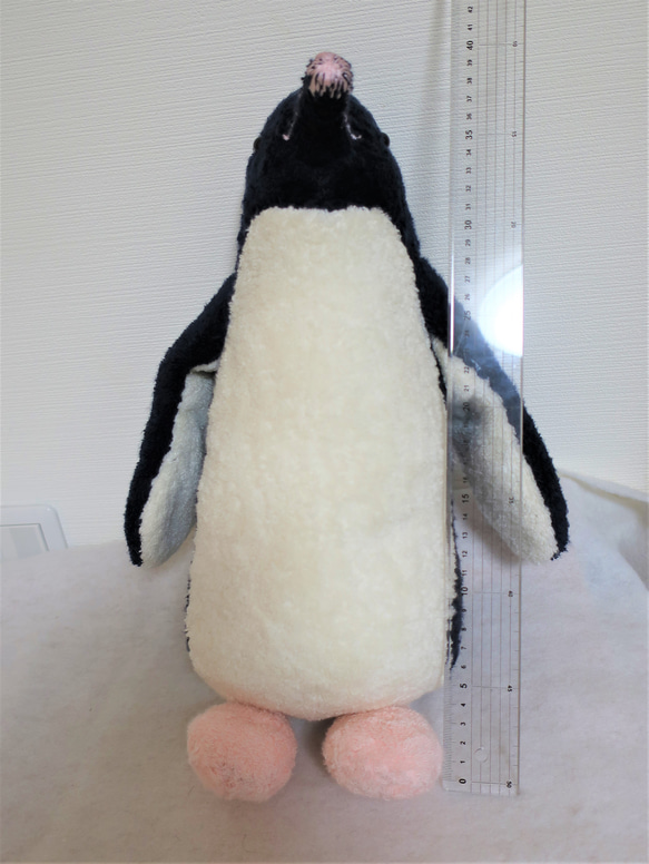 オーダー受注品★今治タオルの手縫いぐるみ★ペンギンさん（高さ40センチ） 8枚目の画像