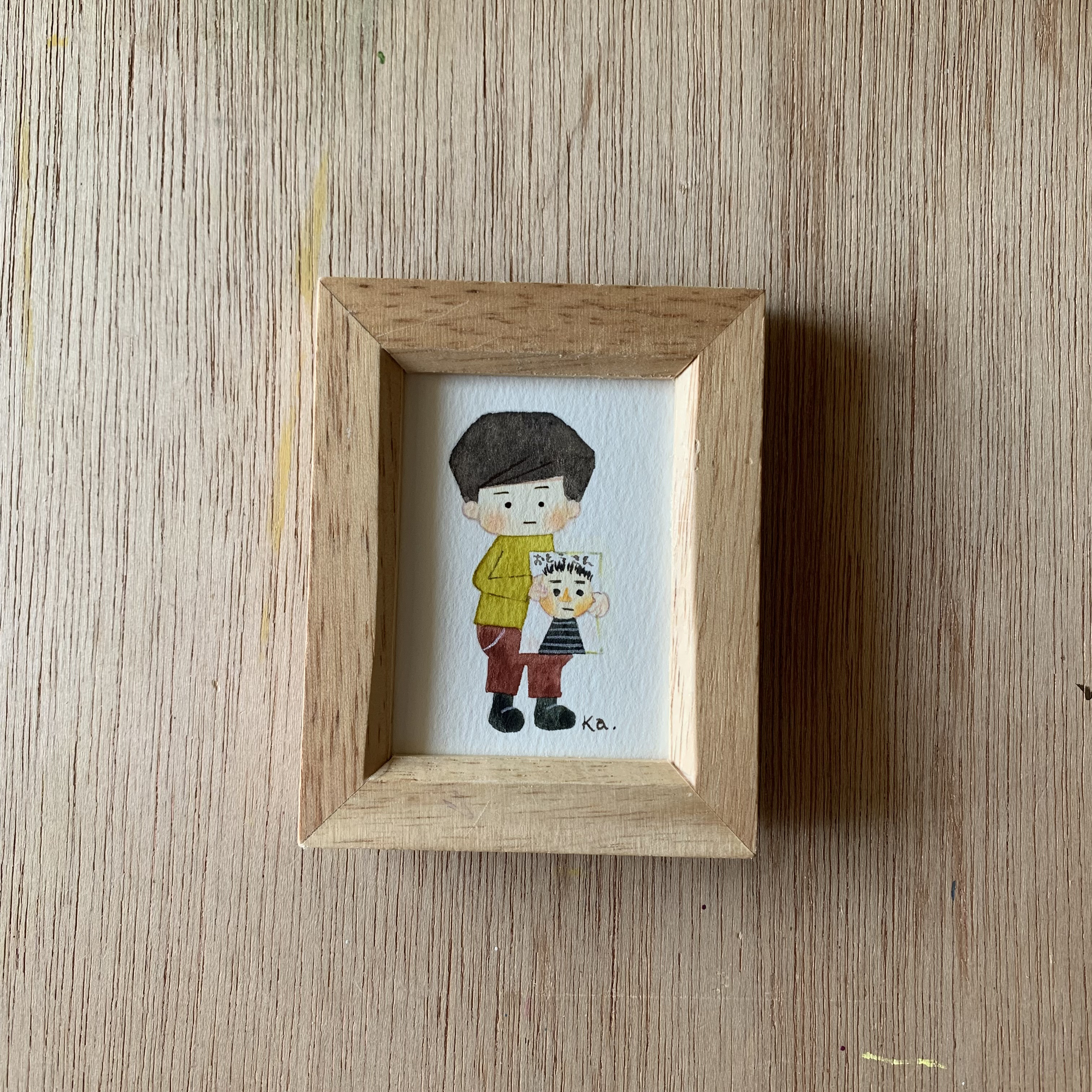 「おとうさんへ」ミニ額　原画