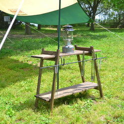 折りたたみラック アンティーク風 ダメージ エイジング キャンプ