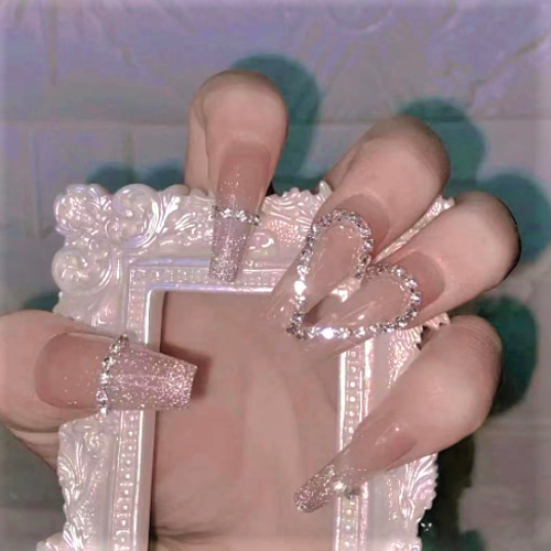 送料無料】ネイルパーツ ダイヤレーン ゴールド オーロラ デコ  