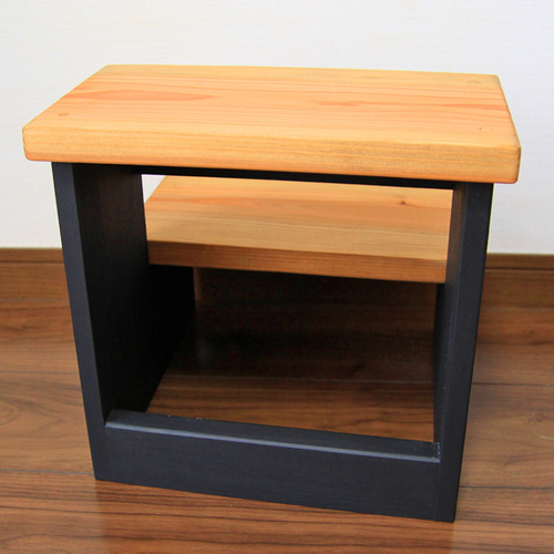 送料無料 踏み台 2段 高さ 30cm ウォルナット・黒色 ホワイト 子供用