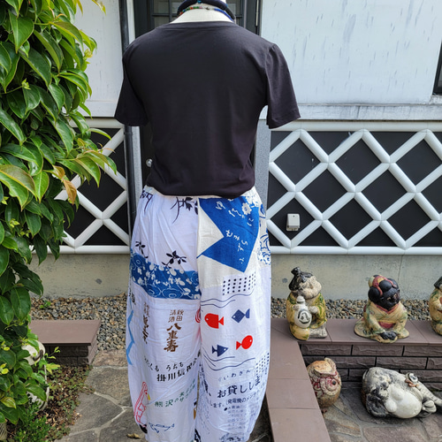 着物リメイク 古布 手作り てぬぐい パッチ パンツ ワンピース