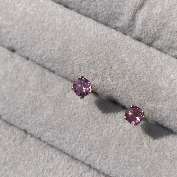 14kgf  Rose pink pierce … Malaya Garnet 9枚目の画像