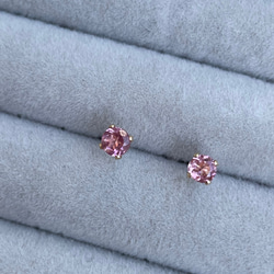 14kgf  Rose pink pierce … Malaya Garnet 4枚目の画像