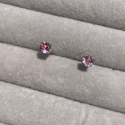 14kgf  Rose pink pierce … Malaya Garnet 1枚目の画像
