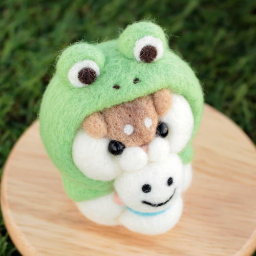 カエル頭巾！ハムスター【ロボロフスキー】 羊毛フェルト Yuto 通販