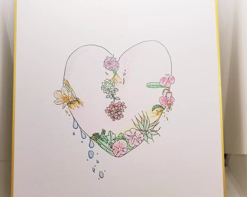 み　2枚目　イラスト色紙 b37740a79e0bc20c130f4773125023
