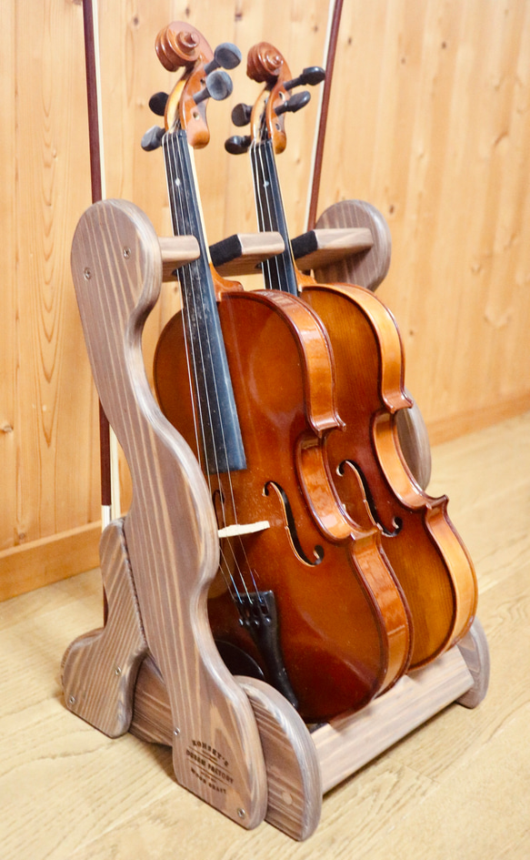 24時間以内に発送】手作り木工 木製バイオリンスタンド