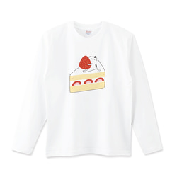 〈 ロンTへの変更もできます 〉ショートケーキねこ Tシャツ 4枚目の画像