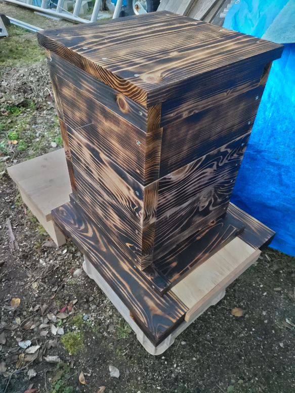 日本蜜蜂  重箱式巣箱一式　重箱杉板厚3.6㎝　セット品 3枚目の画像