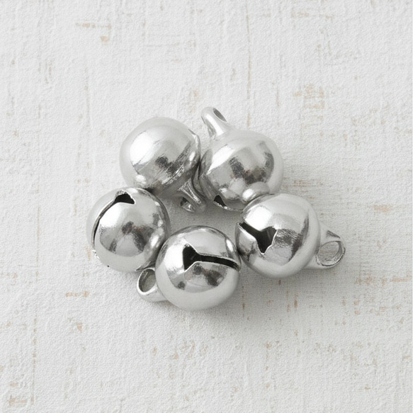 ステンレス鈴 5個 5mm 6mm 8mm 10mm ベル シルバー ステンレス製 銀