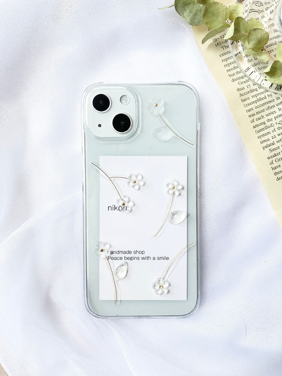 クリアフラワーケース　iPhoneケース　スマホケース　携帯ケース　iPhone13 全機種対応 4枚目の画像