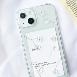 クリアフラワーケース　iPhoneケース　スマホケース　携帯ケース　iPhone13 全機種対応 6枚目の画像
