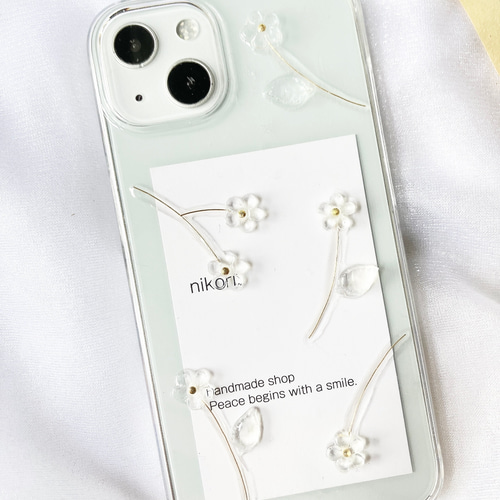 クリアフラワーケース iPhoneケース スマホケース 携帯ケース