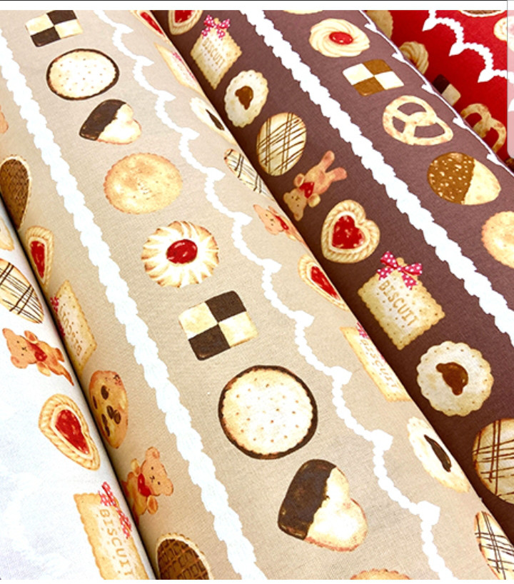 クッキークリーム柄【オーダー生地見本】