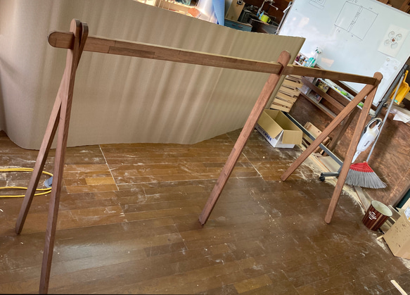 　梅雨入り前に　組み立て簡単　ハンガーラック　物干し　室内干しラック 2枚目の画像