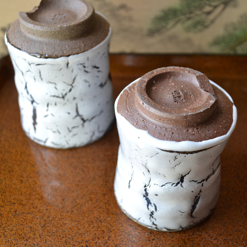 再入荷！】氷裂 湯呑みセット 夫婦湯呑み お洒落 湯呑み茶碗
