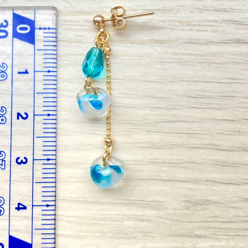 South Island チェコビーズ ティアドロップビーズ ガラス ブルー