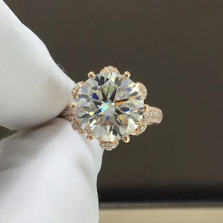 【newデザイン】モアサナイト 　リング　K18PG