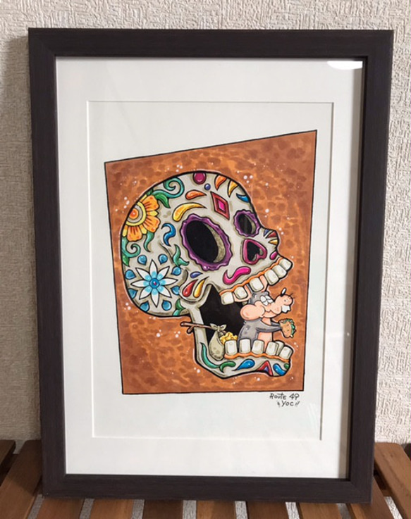 原画　タコ　S3　動物画　絵画　アクリル画　現代アート　細密画 原画 金魚 F3 動物画 絵画 アクリル画 現代アート 細密画 - メルカリ