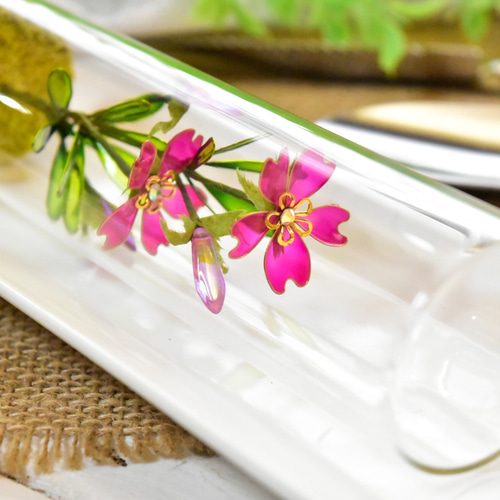 ハーバリウム　＊しずく＊　グリーンフォレスト  スウィートピンク　春待ち　① ヤマダモール | ハーバリウム しずく型 | ヤマダデンキの通販