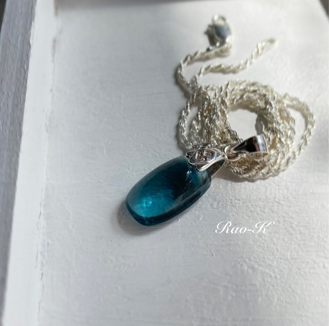 ✨silver925ブルーフローライトのペンダントトップ