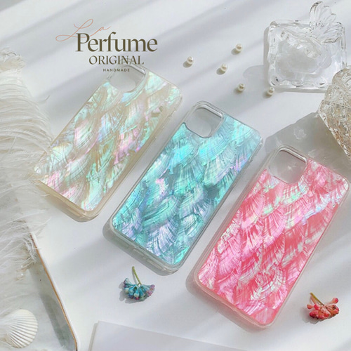 キラキラ天然シェル✨アクアブルー系 ナチュラル 青色 水色 貝殻