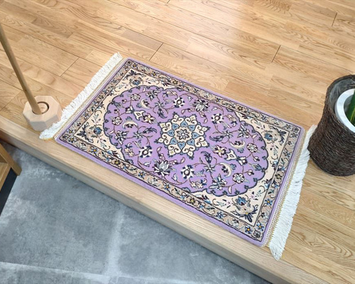 専用　手織り絨毯　ランナー　ミナハニ紋様　約263cm×72cm クリーニング済 mi9600-top.jpg