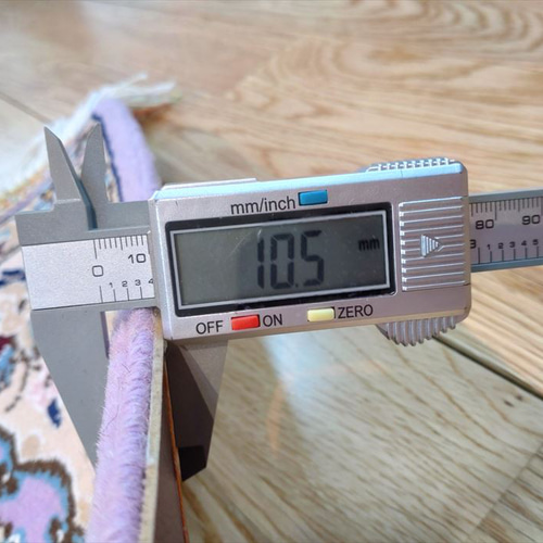 ペルシャ絨毯 ナイン産 マット パープル 80×50cm 手織り絨毯