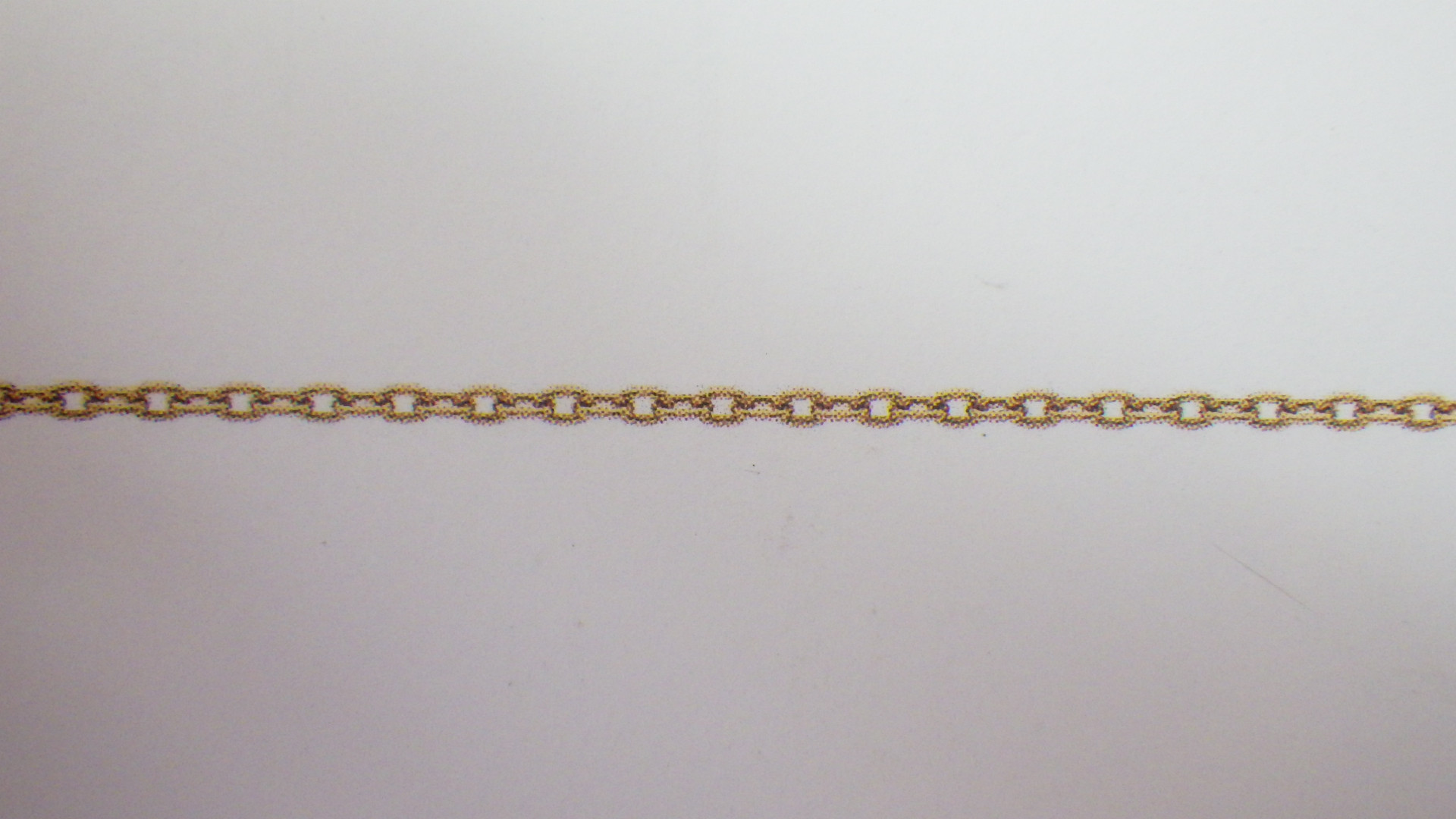 K18YG　丸小豆チェーン　幅０．９mm　４０cm