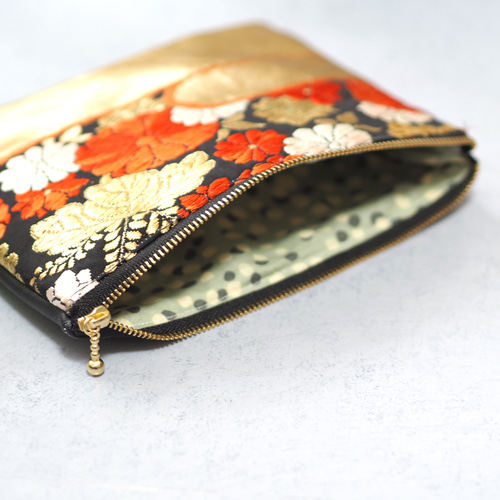 西陣織】着物帯リメイク✧*ポーチ（縁起もの/一点物/伝統工芸/京都西陣