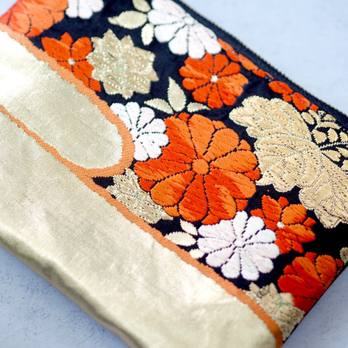 西陣織】着物帯リメイク✧*ポーチ（縁起もの/一点物/伝統工芸/京都西陣