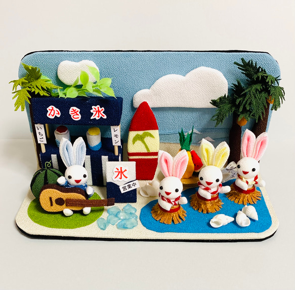 ちりめん細工うさぎさんねこさんの七五三 🌸つまみ細工🌸ウサギの七五三飾りを作りました。 - YouTube