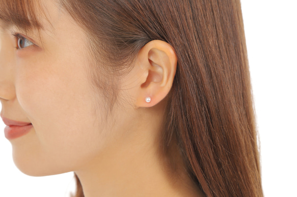 【正品珍珠】K18 單顆珍珠耳環 4.5-5mm 小珍珠 Akoya 珍珠 黃金 YG 18K 18K 第2張的照片