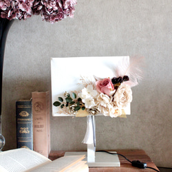 フレンチシャビー造花デコレーションテーブルランプ 11枚目の画像