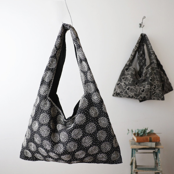 ag_188刺し子 リネン生地に木綿白糸を 刺し子刺繍「丸紋」水玉