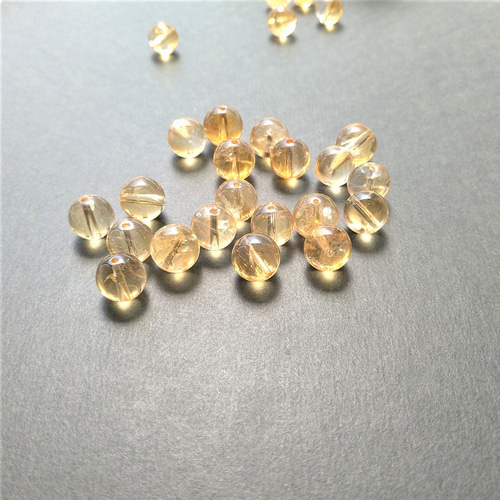 M1775☆シトリン丸玉175mm7.2Kg☆天然石 原石 6～10mm 高品質