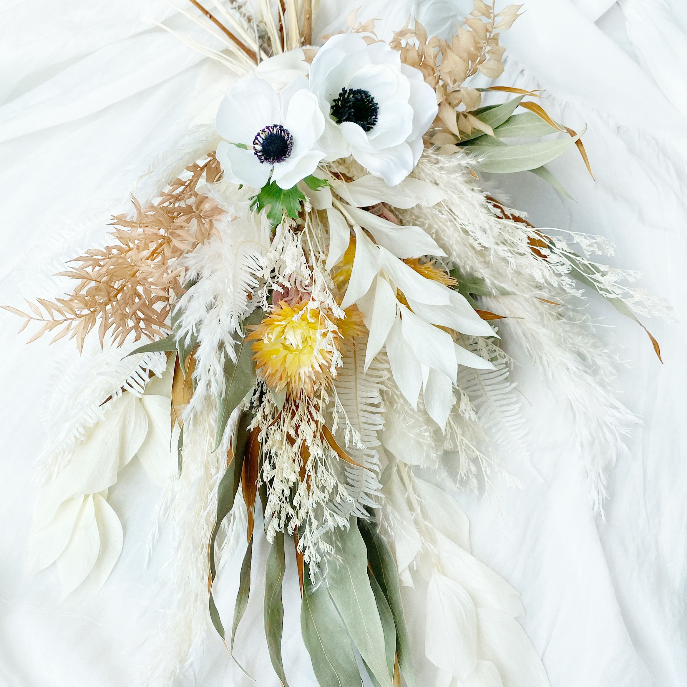 1点限定】パンパスグラスとネイティブフラワーのウェディングブーケ