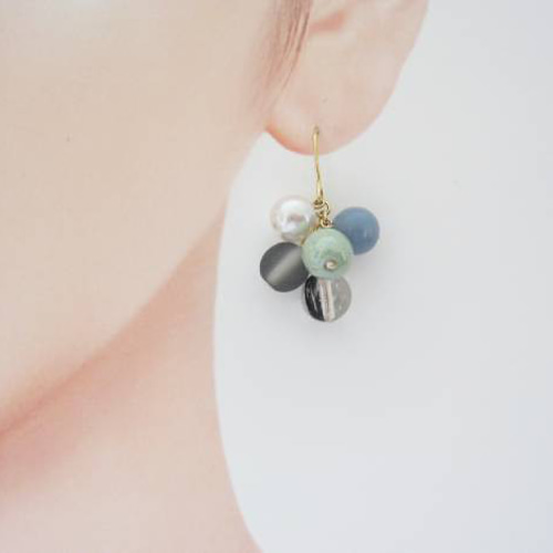 5 couleurs （天然石ピアス・イヤリング） イヤリング  