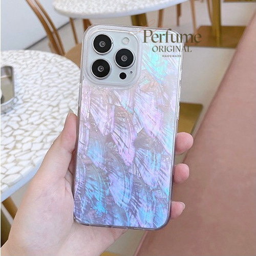 キラキラ天然シェル✨ライトパープル系 ナチュラルグラデーション