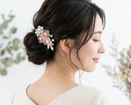桜 ヘアクリップ ヘアアクセサリー 髪飾り さくら ヘアクリップ